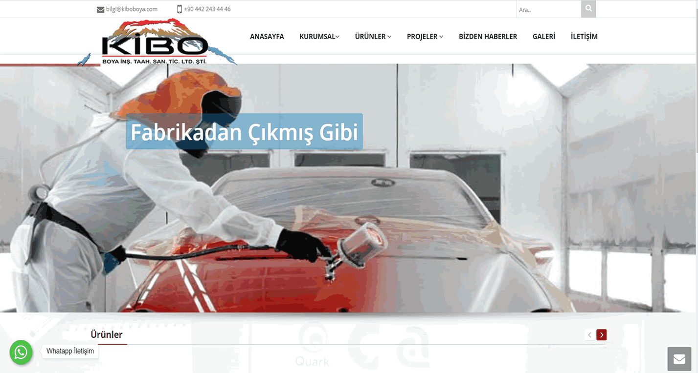 Kibo Boya Ltd. Şti. Kurumsal Firma Web Tasarımı