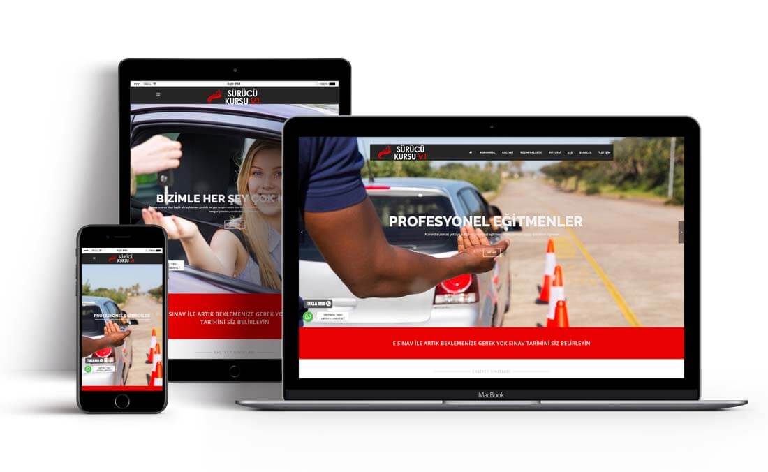 Sürücü Kursu Web Sitesi Tasarımı 